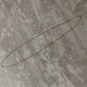 Authentic 14 Karat Gold Necklace Engraved 0.75 mm